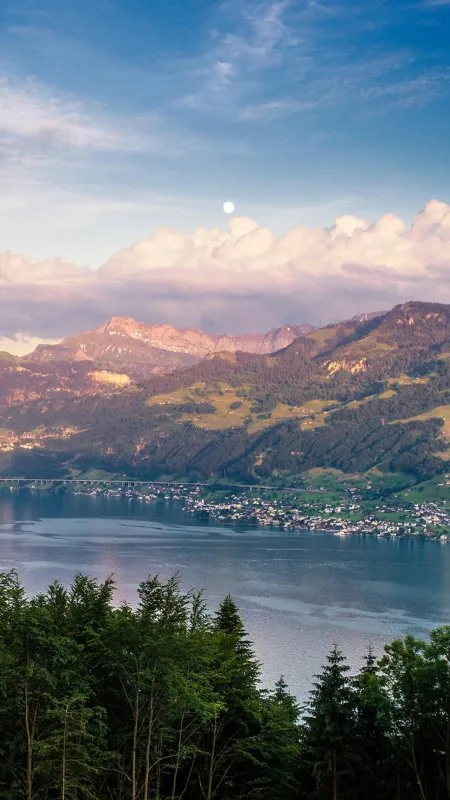 Nature Dusk Mountains Wallpaper