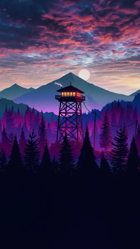 Firewatch Landscape Nature Wallpaper