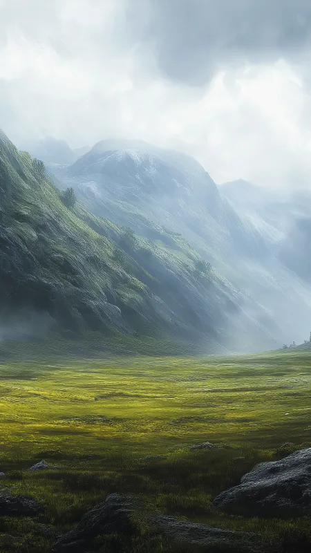 Foggy Mountains Nature Wallpaper