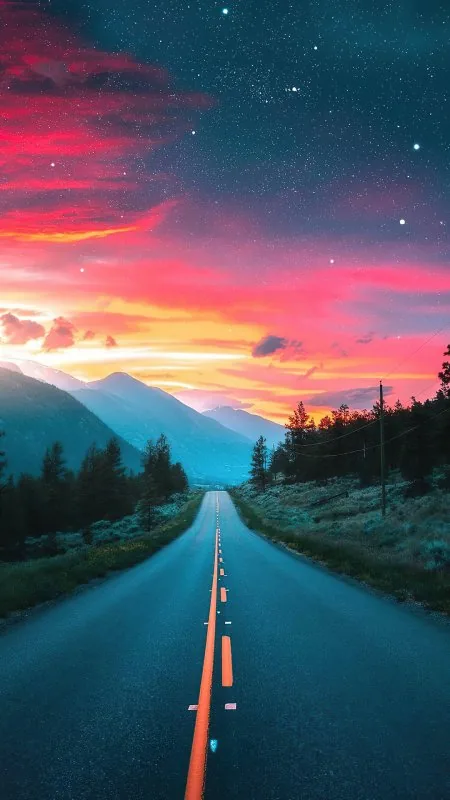 Nature Hill Station Road Wallpaper
