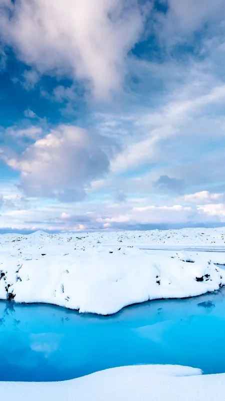 Nature Iceland Snow Water Pic Wallpaper