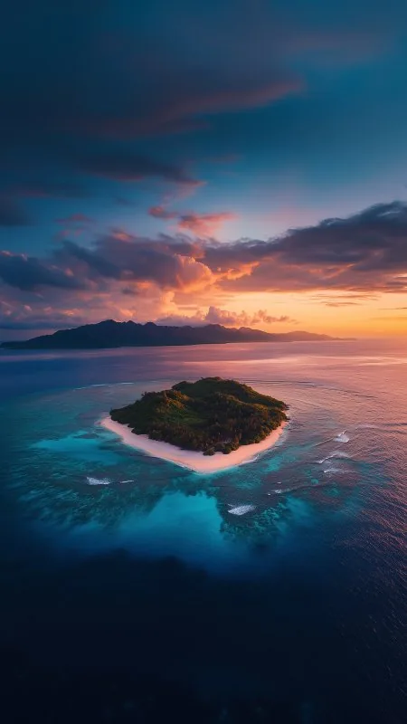 Island Sea Nature Clouds HD Wallpaper
