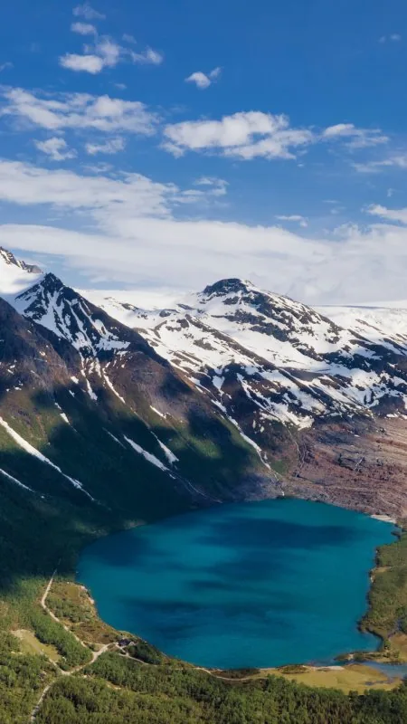Lake Svartisvatnet In Norway Nature Wallpaper