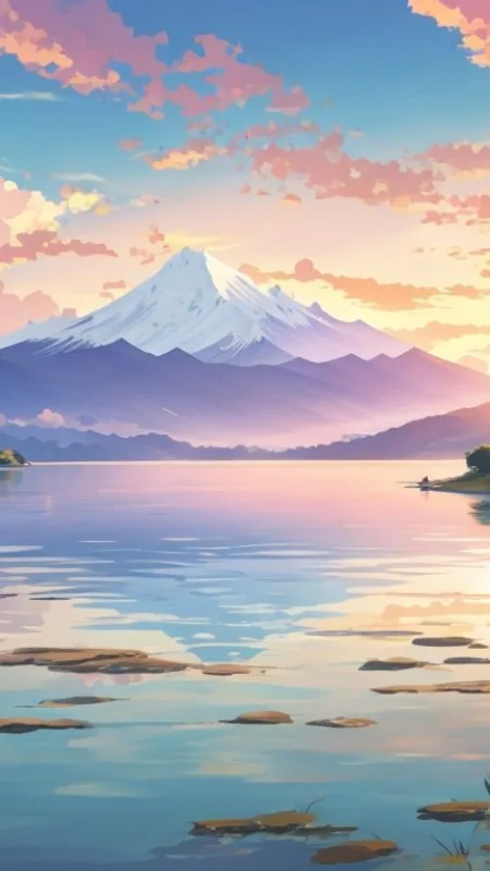 Lakeside Sunrise HD Nature Wallpaper