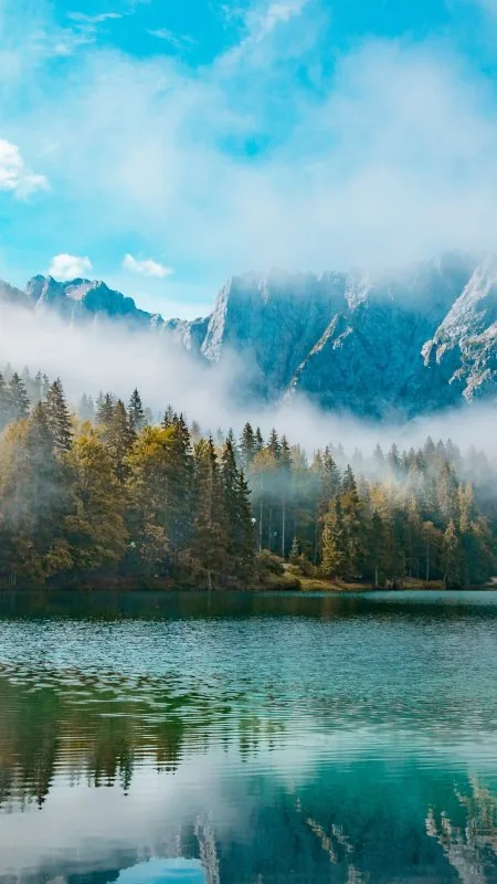 Nature Landscape Itlay Forest Mist Mountains Wallpaper