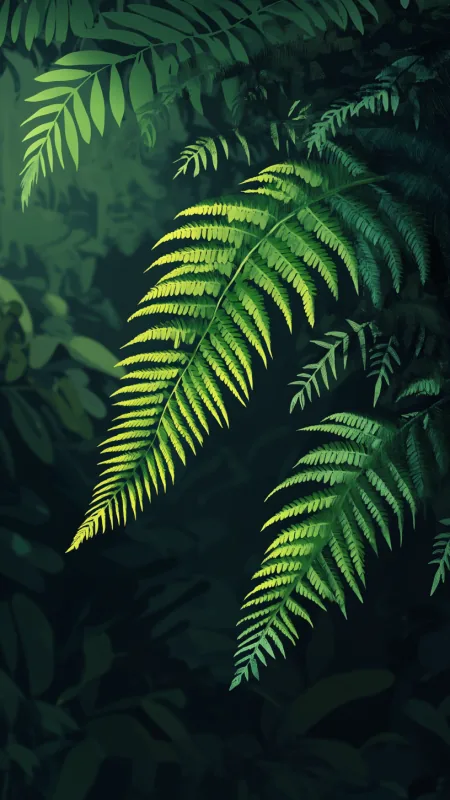Nature Leaves In Shade Wallpaper