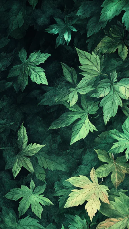 Leaves In Shade Nature Wallpaper