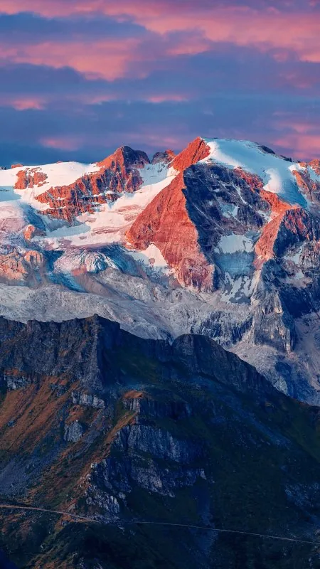 Marmolada Glacier In Italy Nature Wallpaper
