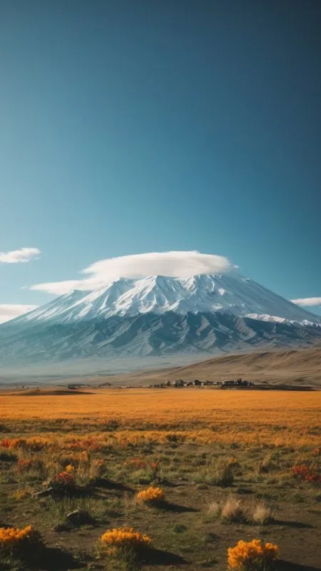 Mountain Ararat With Clouds HD Nature Wallpaper