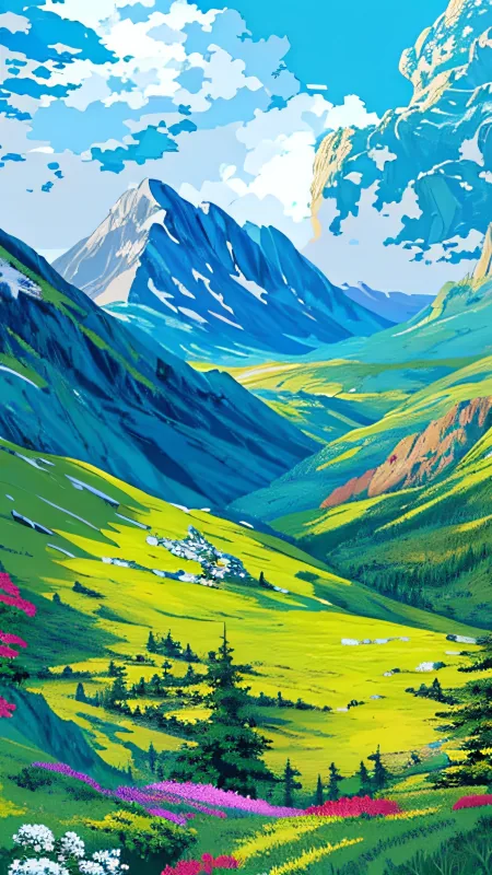 Mountain Art Nature Wallpaper