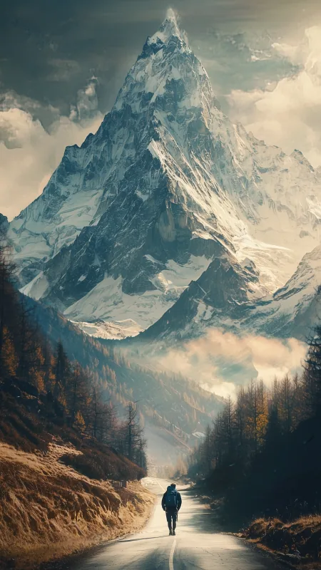 Nature Mountain Art Wallpaper