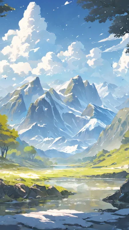 Mountain Art HD Nature Wallpaper