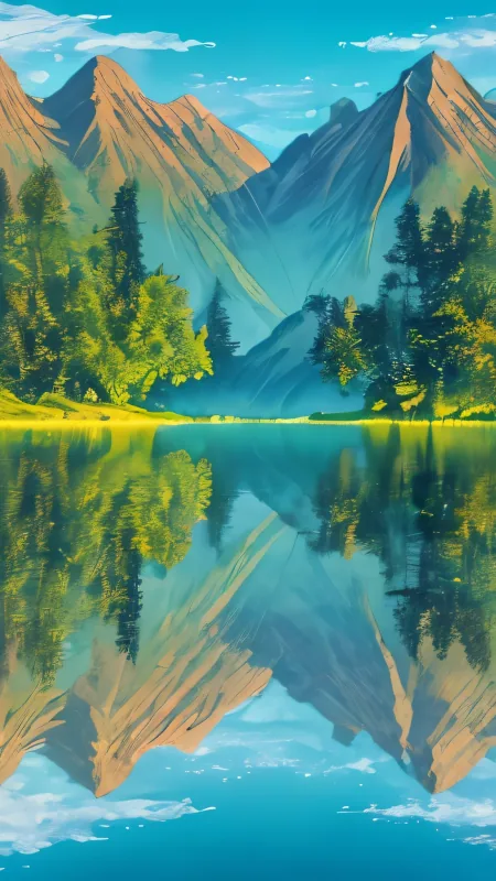Mountain Art Nature Wallpaper