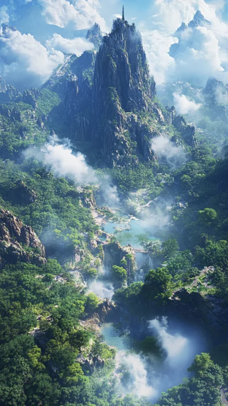 Nature Mountain Fog Wallpaper