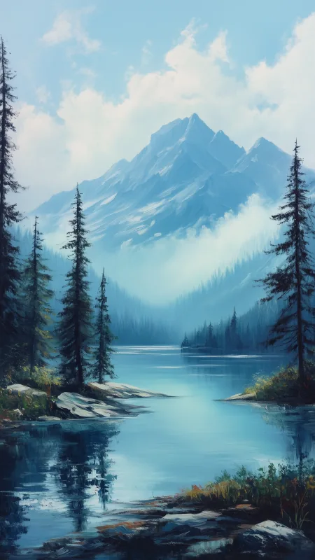 Mountain Lake HD Nature Wallpaper