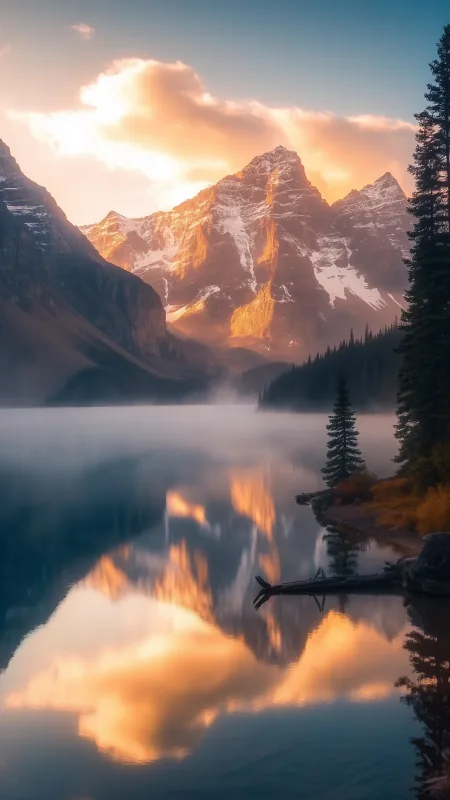 Mountain Lake Nature Wallpaper