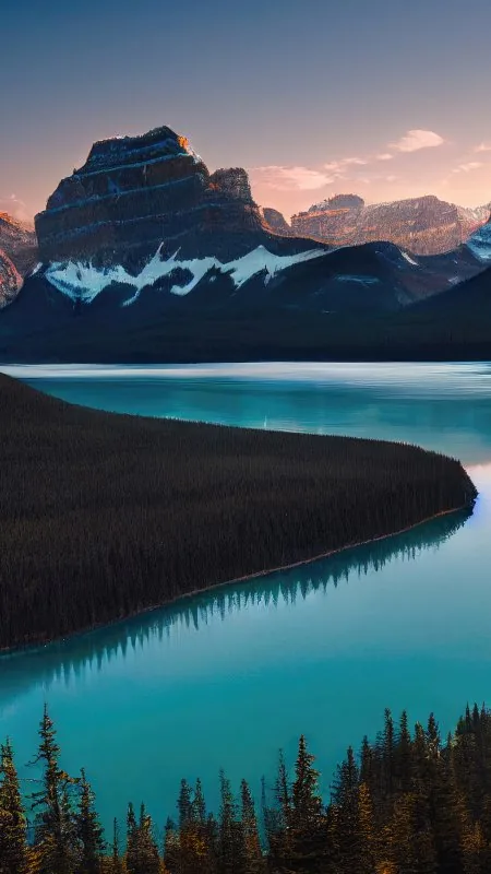 Mountain Lake Forest Nature HD Wallpaper