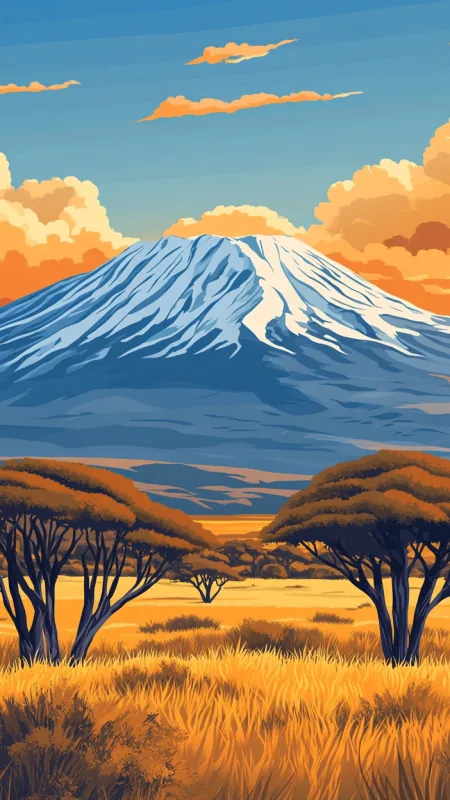 Mountain Landscape Art HD Nature Wallpaper