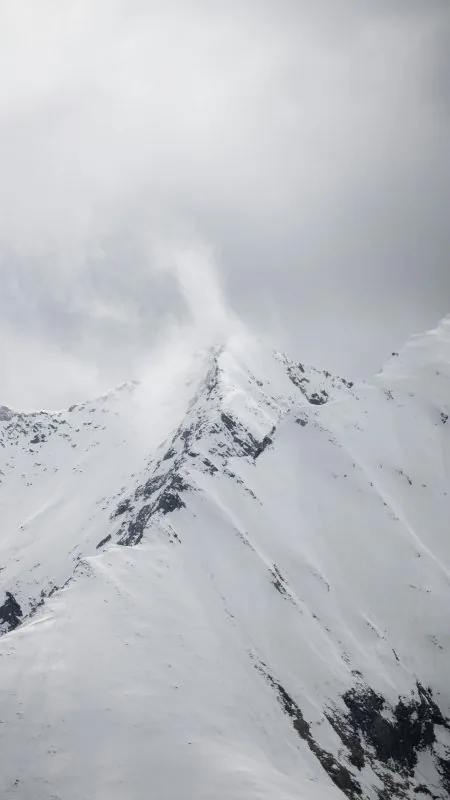 Nature Mountain Snow Covered Wallpaper
