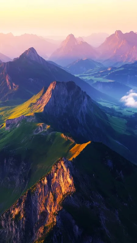 Mountains Peaks Landscape Nature HD Wallpaper