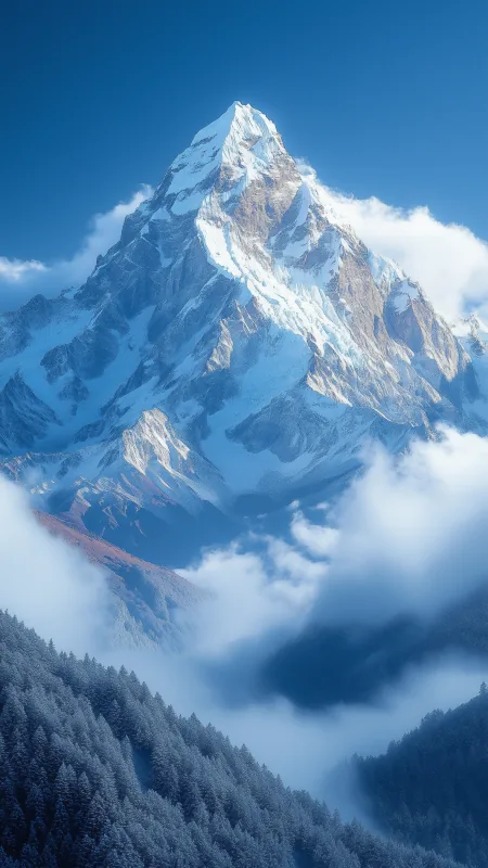 Nature Mountains With Snow Wallpaper