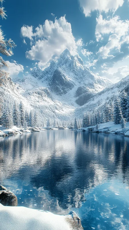 Mountains With Snow HD Nature Wallpaper