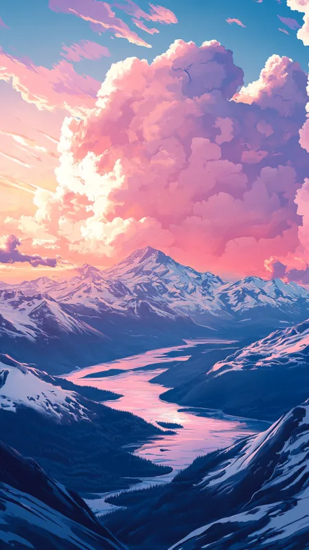 Nature Mountains With Snow Wallpaper
