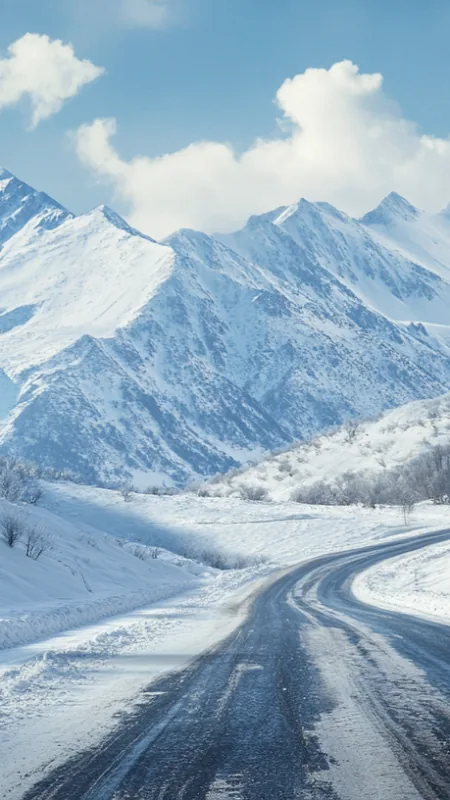 Mountains With Snow HD Nature Wallpaper