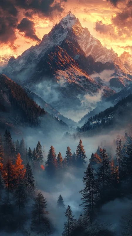 Mountains With Snow HD Nature Wallpaper