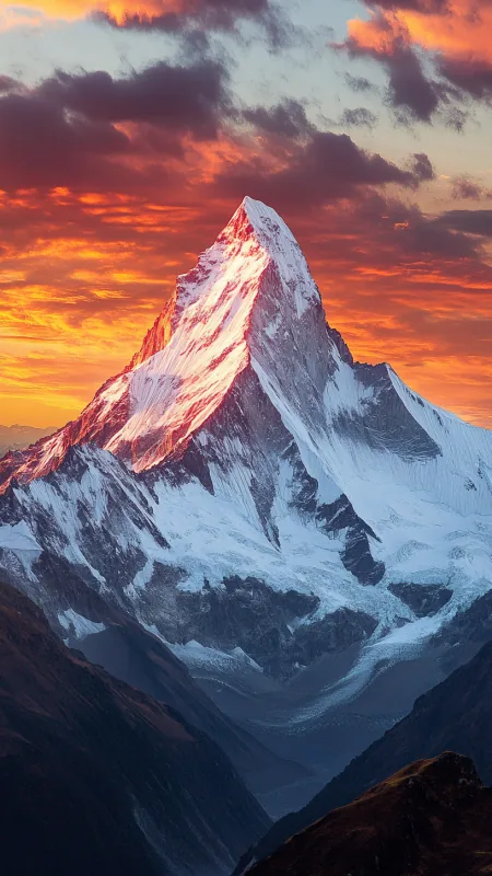 Nature Mountains With Snow Wallpaper