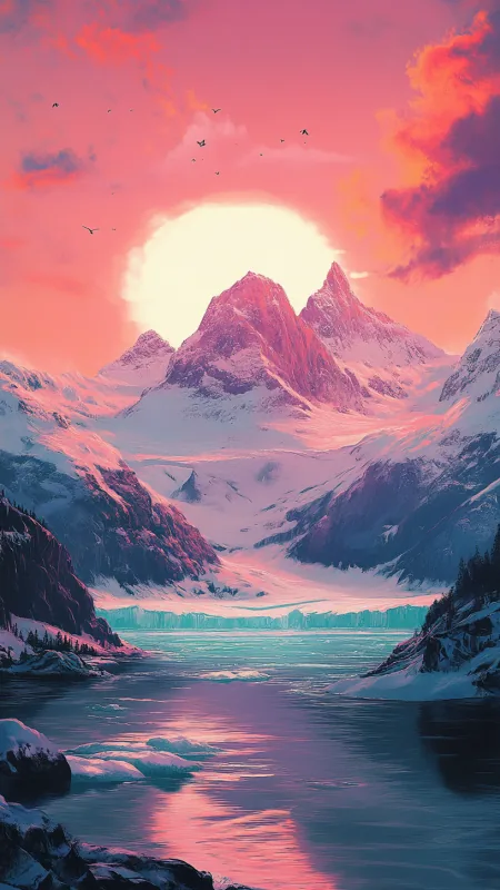 Mountains With Snow HD Nature Wallpaper