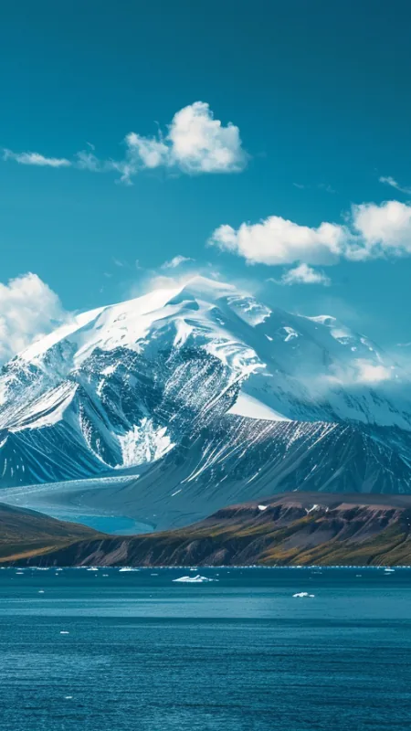 Mountains With Snow Nature Wallpaper
