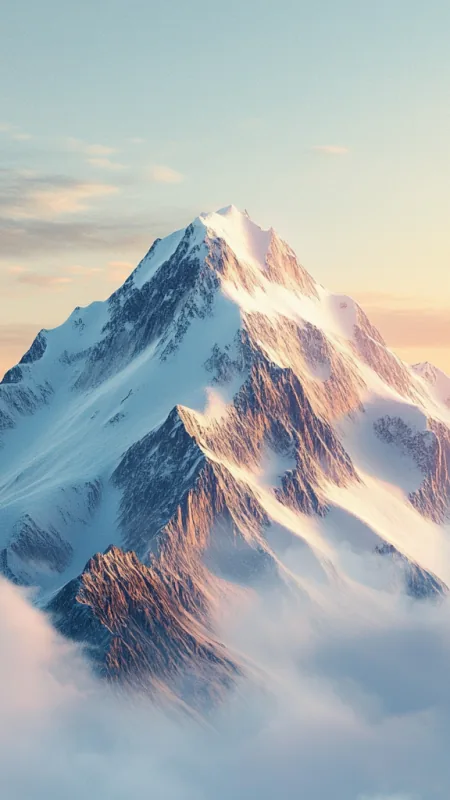 Mountains With Snow Nature Wallpaper