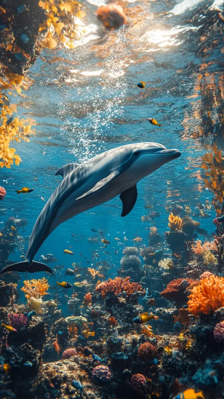 Ocean With Fishes HD Nature Wallpaper