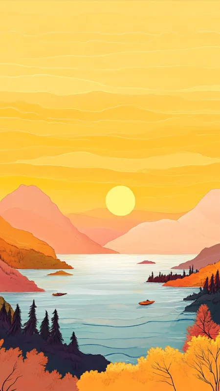 Nature Painting Phone Wallpaper