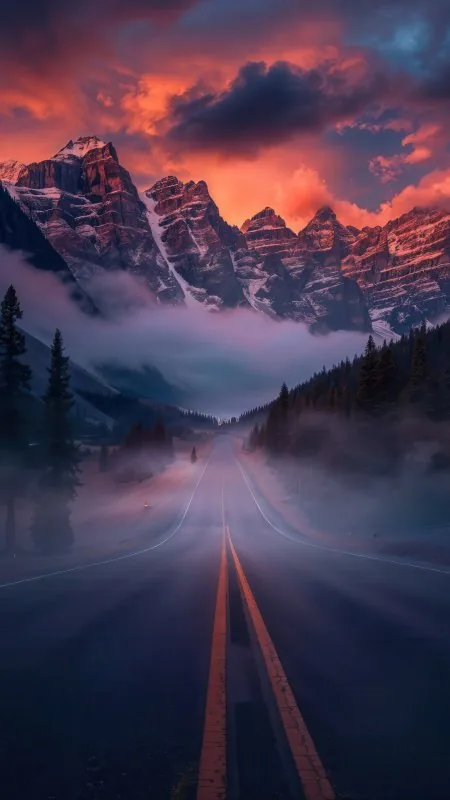 Nature Road To Haven Mountains Wallpaper