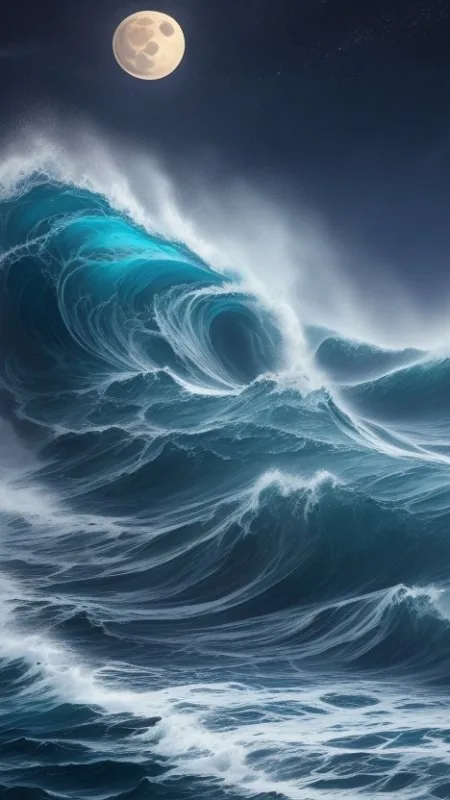Rough Sea With Gigantic Waves Nature Wallpaper