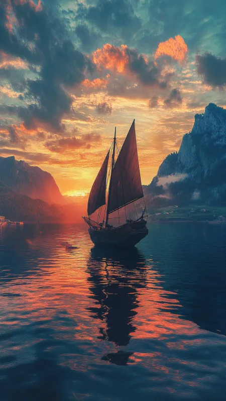 Sea Boat HD Nature Wallpaper