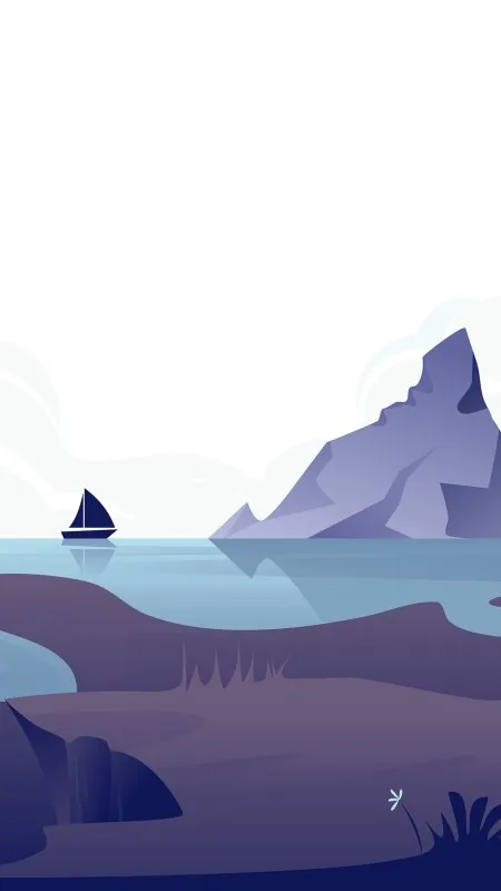 Nature Ship Mountains Wallpaper