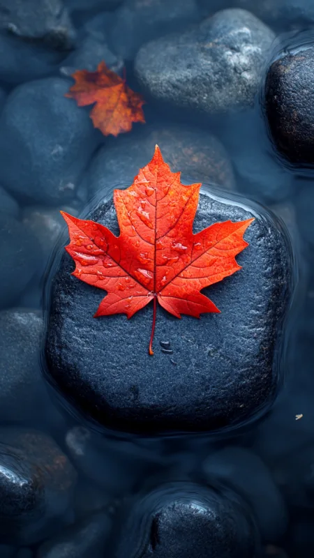 Nature Single Colorful Leaves Wallpaper