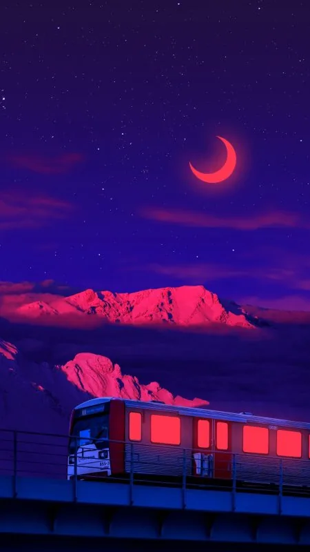 Smartphone Atmosphere Moon Nature Wallpaper