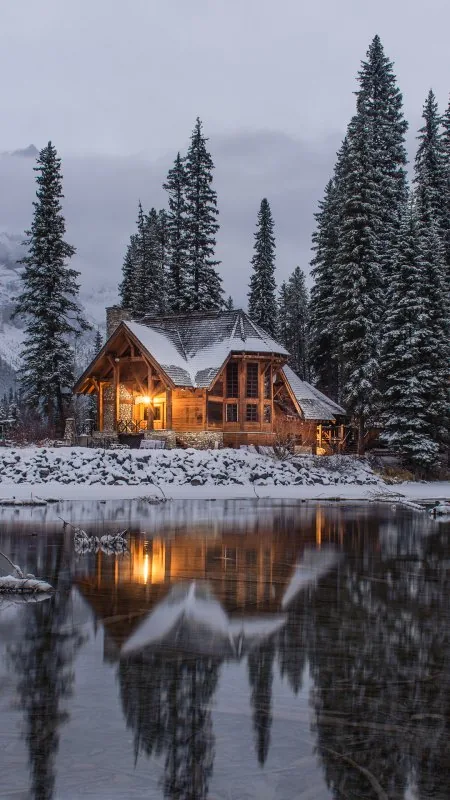 Snow House HD Nature Wallpaper