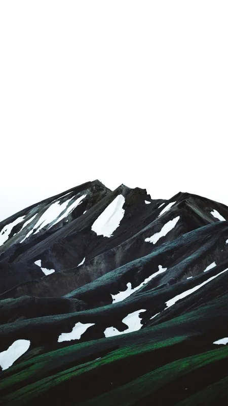 Snow Patched Dark Ridge Nature Wallpaper