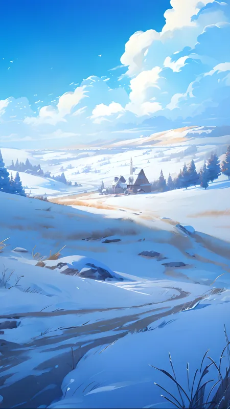 Nature Snow Range Mountains Wallpaper