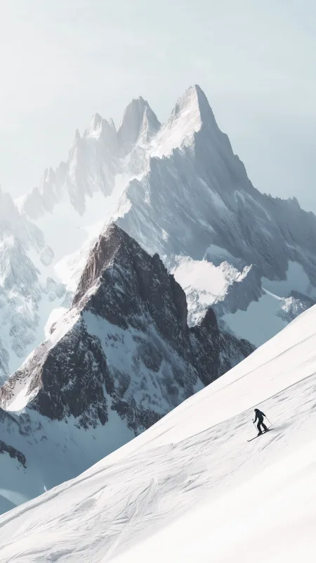 Snow Range Mountains HD Nature Wallpaper