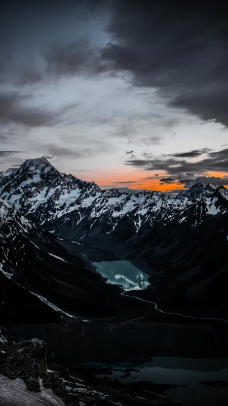 Snow Range Mountains Nature Wallpaper