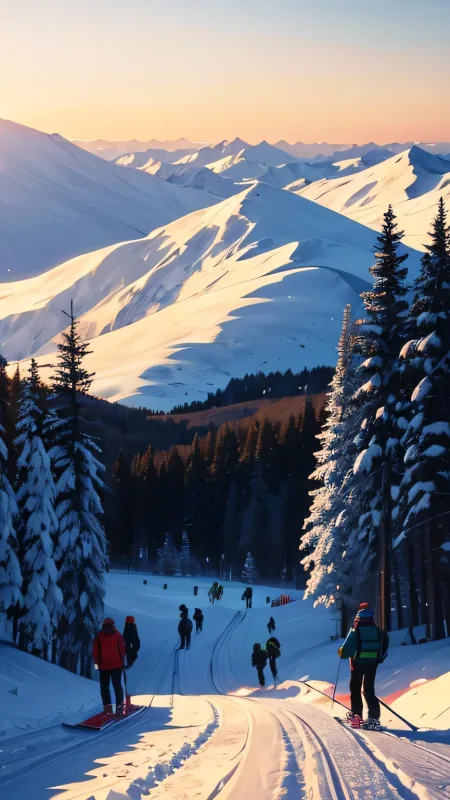 Snow Range Mountains HD Nature Wallpaper