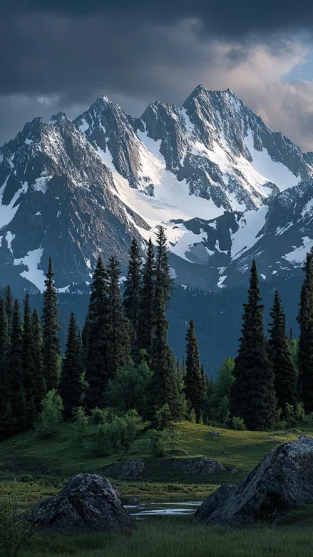 Snowy Mountain HD Nature Wallpaper