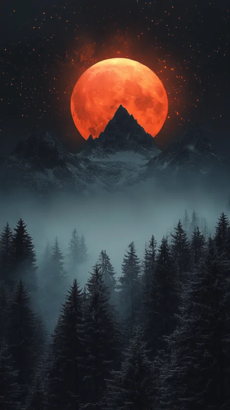 Nature Spooky Mountains Wallpaper