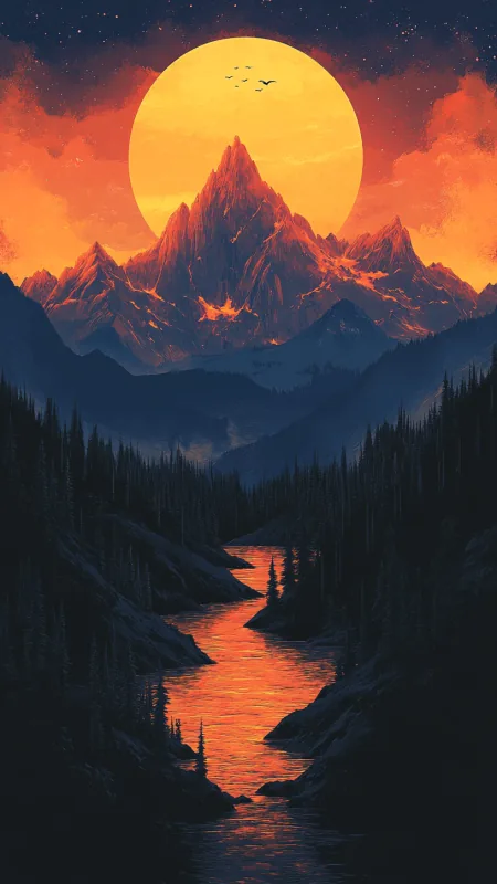 Nature Spooky Mountains Wallpaper